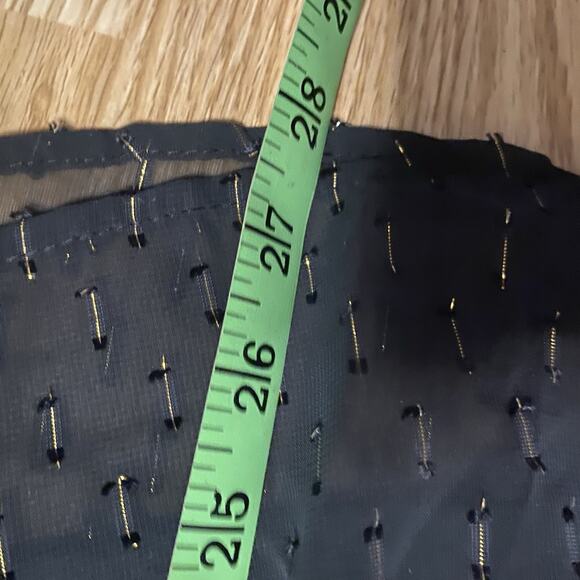 Maurices Blouse Plus Size 3X Black Gold V Neck Keyhole Tunic Top Fancy Party - Picture 7 of 7